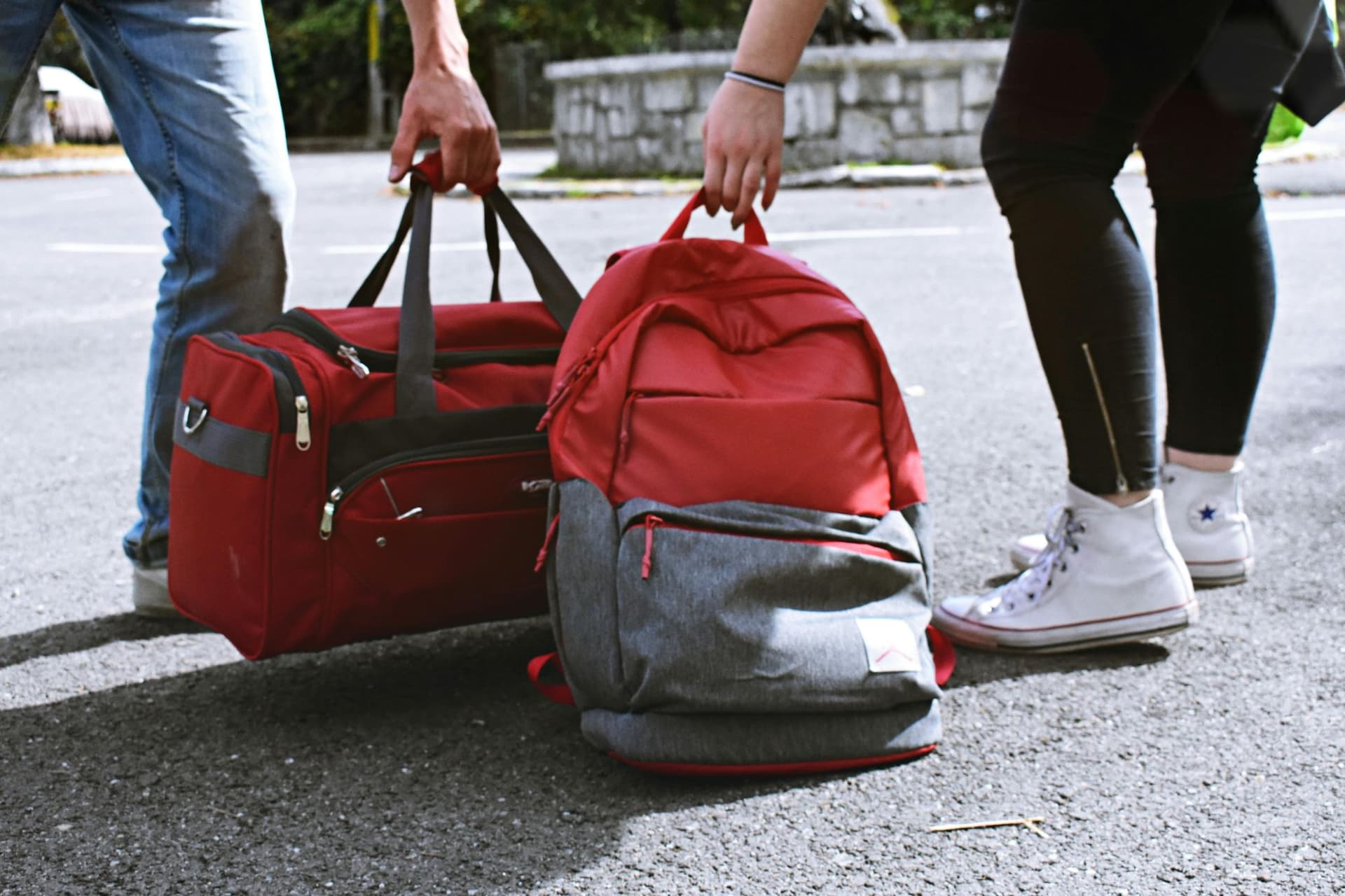 Travelers using luggage storage at Kings Cross Station